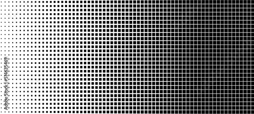 Halftone texture of sguares on a white background. Design element for web banners, wallpapers, postcards, sites. Vector illustration.