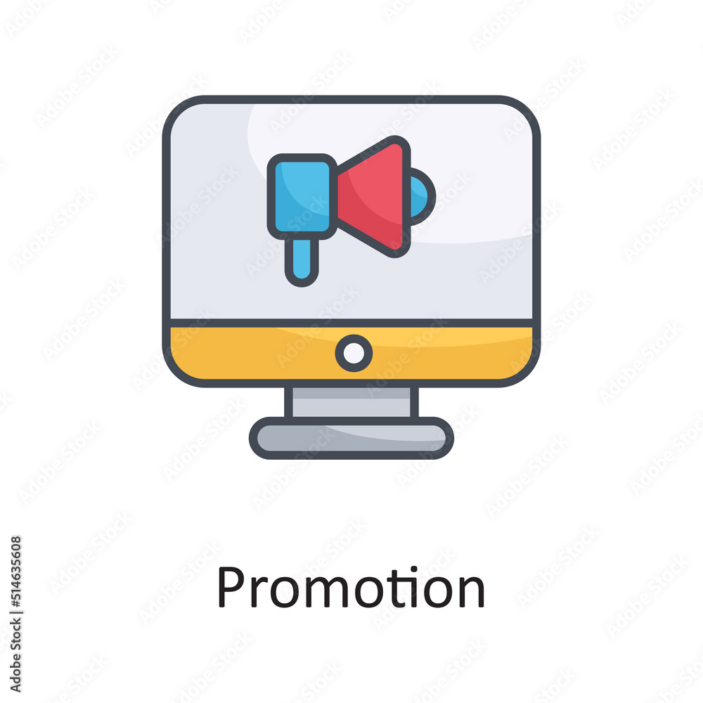 Promotion vector filled outline Icon Design illustration on White background. EPS 10 File Promotion vector filled outline Icon Design illustration on White background. EPS 10 File