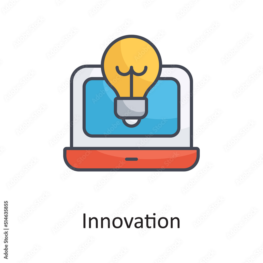  Innovation vector filled outline Icon Design illustration on White background. EPS 10 File