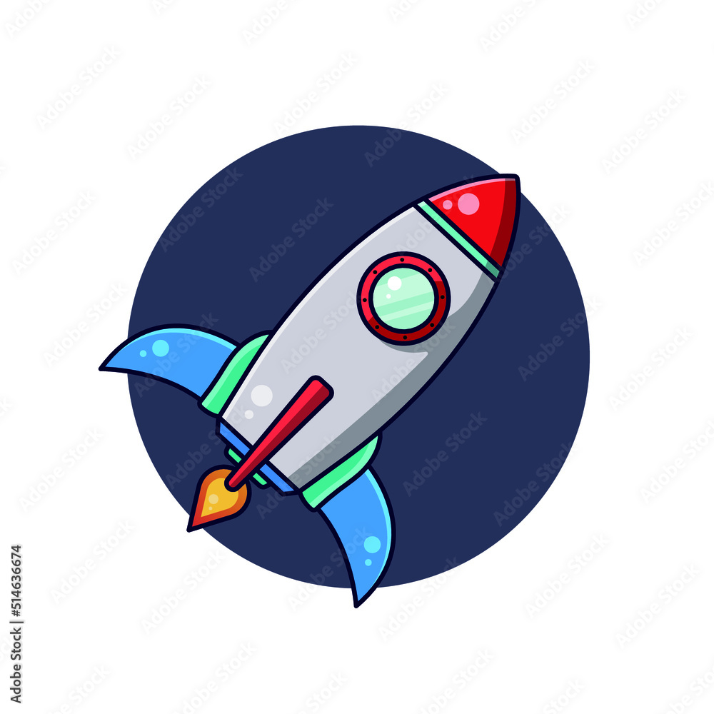 Obraz premium rocket illustration vector art