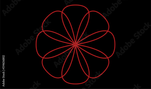 it is a geometric circle petals for your design