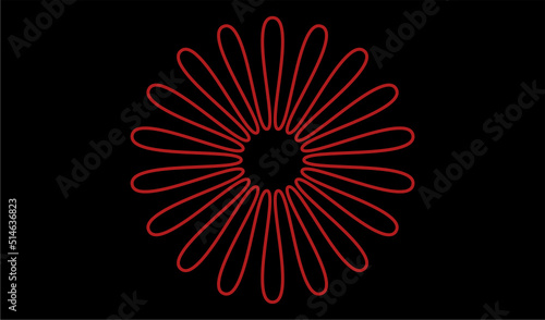 it is a geometric circle petals for your design