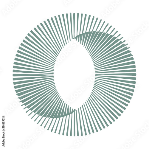 Abstract circle in the form of a Mobius strip