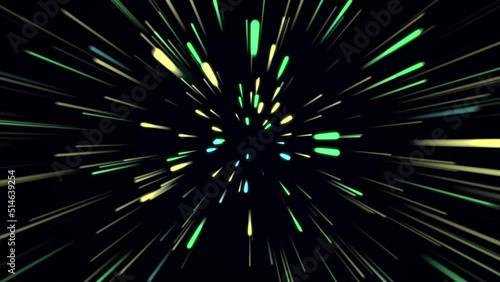 abstract background. colored neon lines zoom. 4k