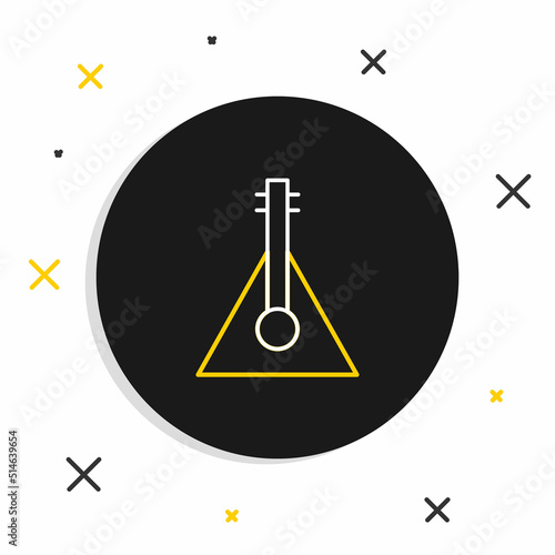 Line Musical instrument balalaika icon isolated on white background. Colorful outline concept. Vector