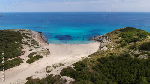 Beautiful view of the seacoast of Majorca with an amazing turquoise sea, in the middle of the nature. Concept of summer, travel, relax and enjoy 