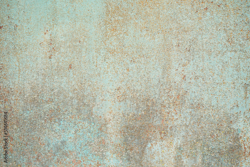 Texture of painted metal, abstract rusty background. Surface of natural materials. Fence. Gate. © VI Studio