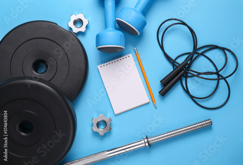 Canvas Print Healthy lifestyle, creation of a training program for bodybuilding and fitness