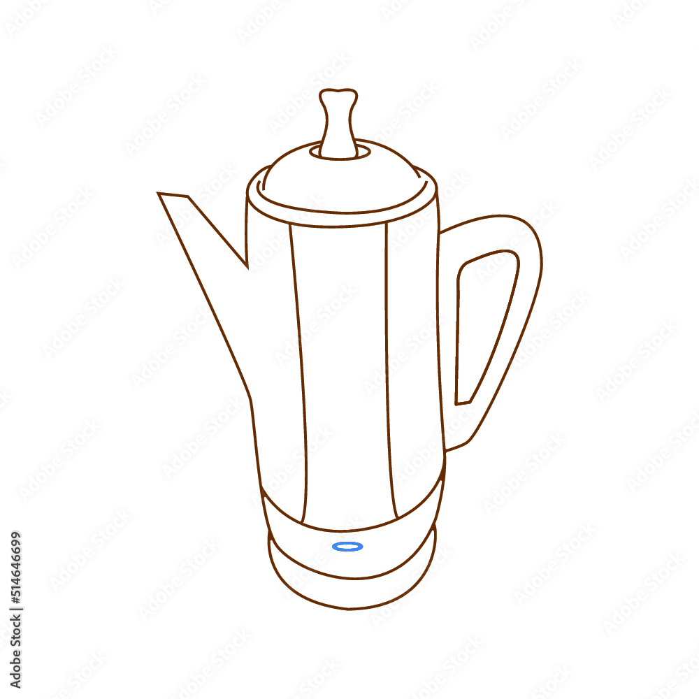 Obraz premium Coffee, hot, maker, percolator, pot, steel, tea icon