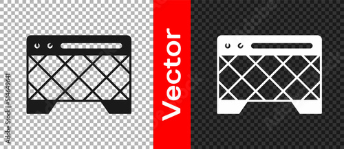 Black Guitar amplifier icon isolated on transparent background. Musical instrument. Vector