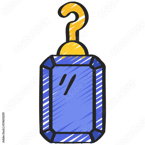 Rectangle Gem Earring Icon