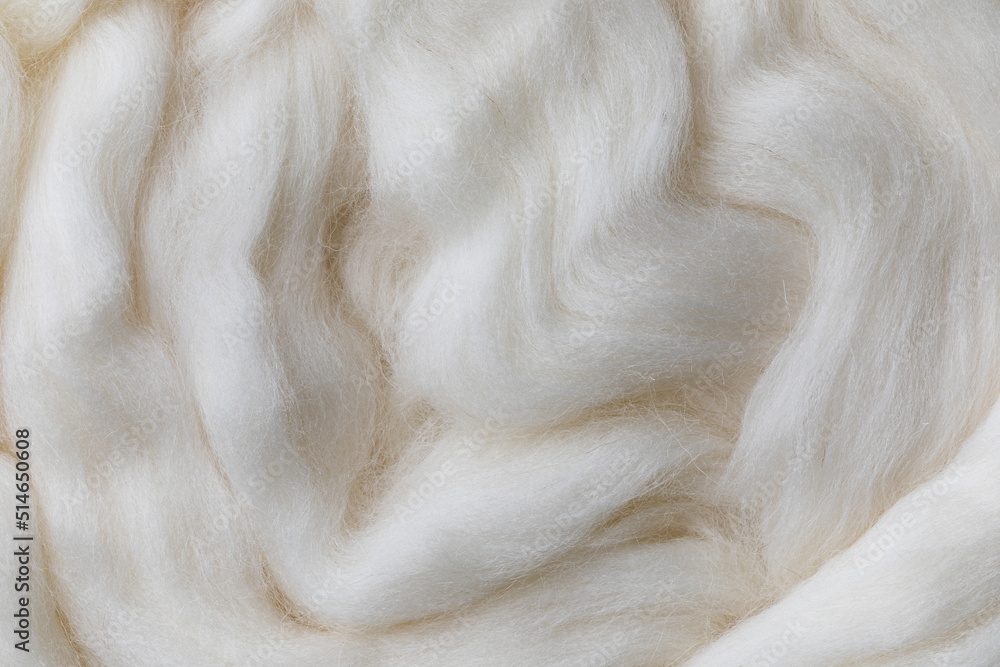Wool texture as background. White color.