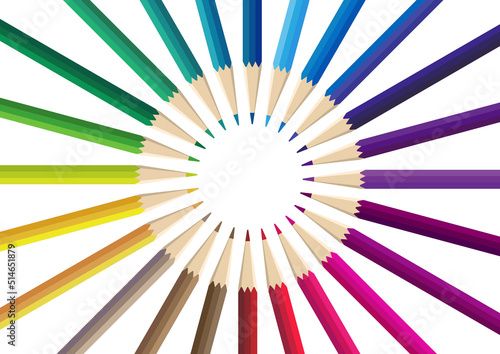 coloring pencils with 24 color variants