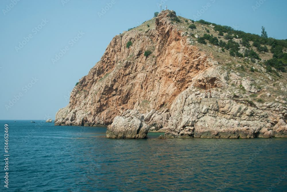 Beautiful sea view and mountines. Summertime. Travel inspiration. Seascapes and beach landscapes Beautiful sea view and mountines. Summertime. Travel inspiration. Seascapes and beach landscapes