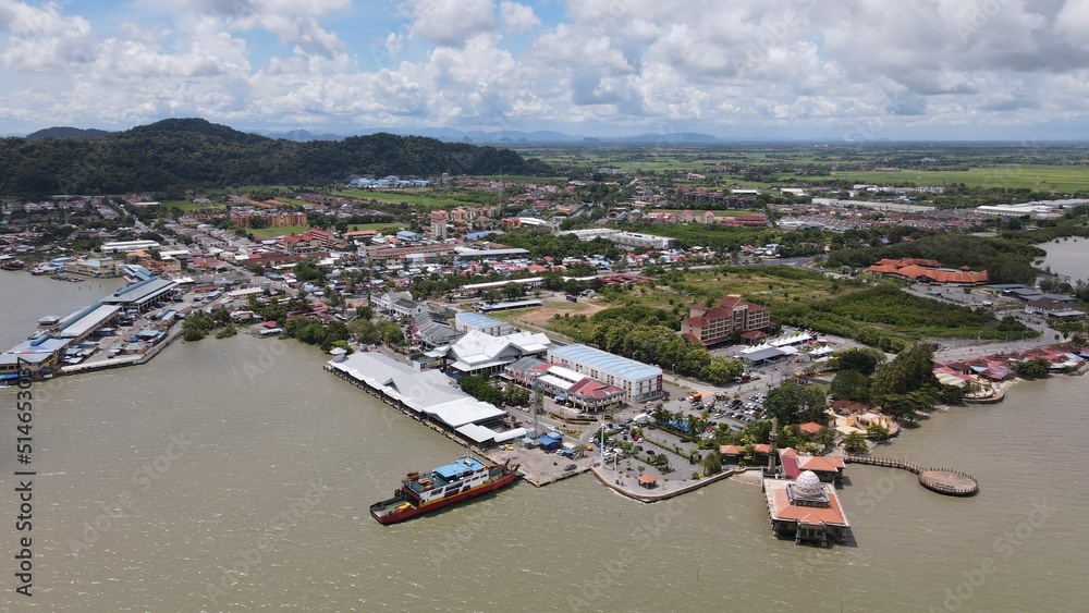 Perlis, Malaysia – June 29, 2022: The Seaside Town of Kuala Perlis