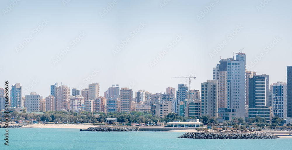 A panoramic view of the Kuwait City Skyline A panoramic view of the Kuwait City Skyline