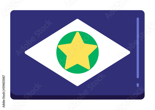 Mato Grosso Flag Brazilian State Brazil