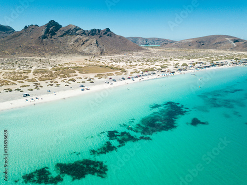 Quadro su tela Aerial view of Tecolote, Baja California Sur, Mexico