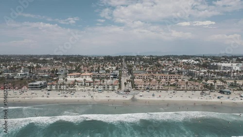 Oceanside California panoramic footage beach view