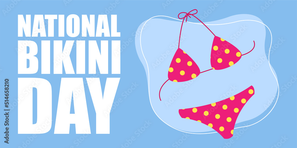 Vector illustration for National Bikini Day Vector illustration for National Bikini Day