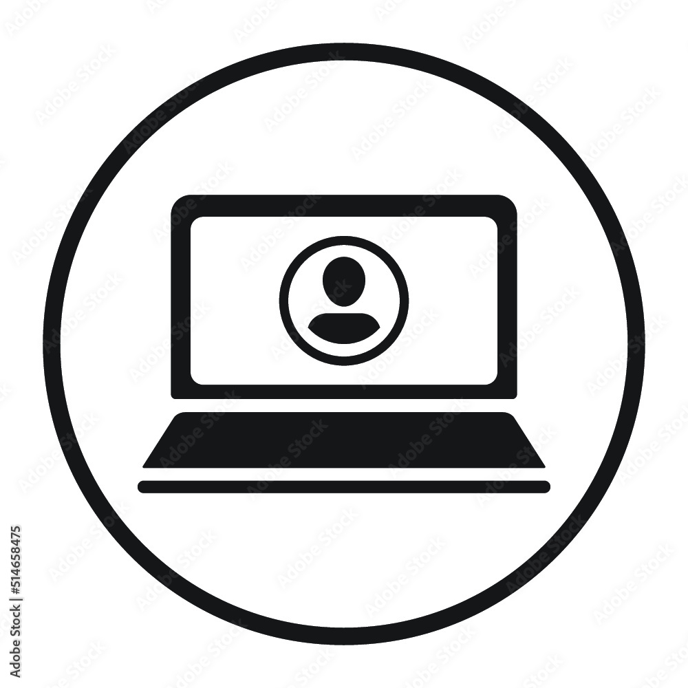 Laptop Pc and Login Screen IconFlat Design.
Laptop Pc and Login Screen IconFlat Design.