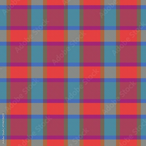 Rainbow Plaid Tartan Checkered Seamless Pattern