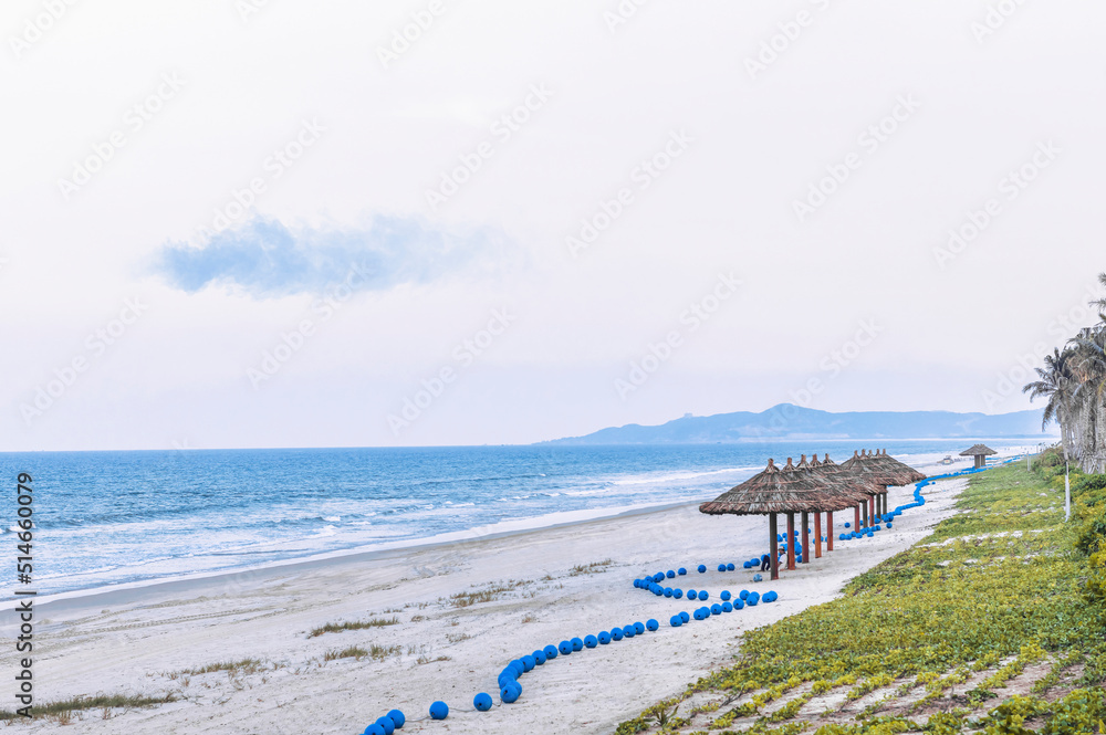 On the coast of the South China Sea. Beach.