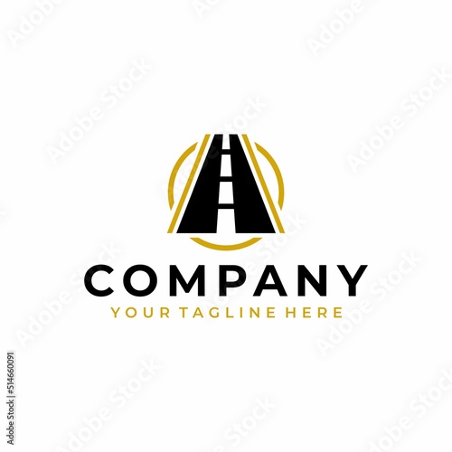 Road Construction Asphalt Company Logo Design