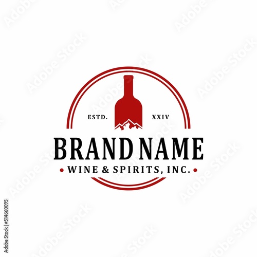 Alcoholic Beverage Industry with Mountain Logo Design