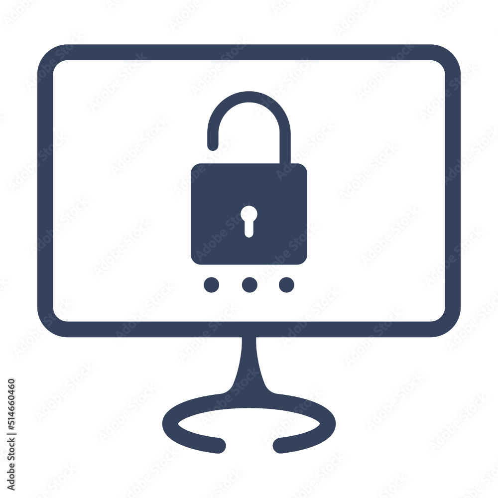 Account, computer, lock, locked, screen, secure icon Account, computer, lock, locked, screen, secure icon