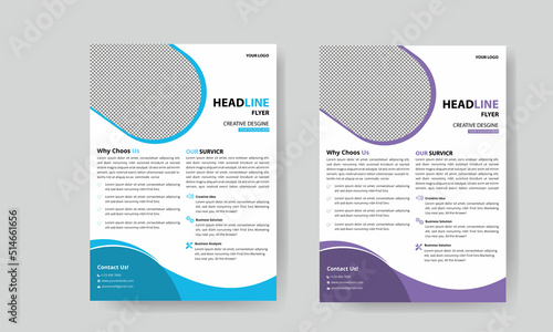 Business Flyer. poster flyer pamphlet brochure cover design, vector illustration 