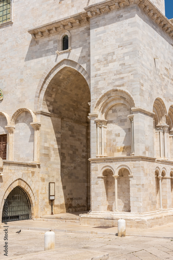 Detail of the arch of Trani Cathedral, Apulia Italy