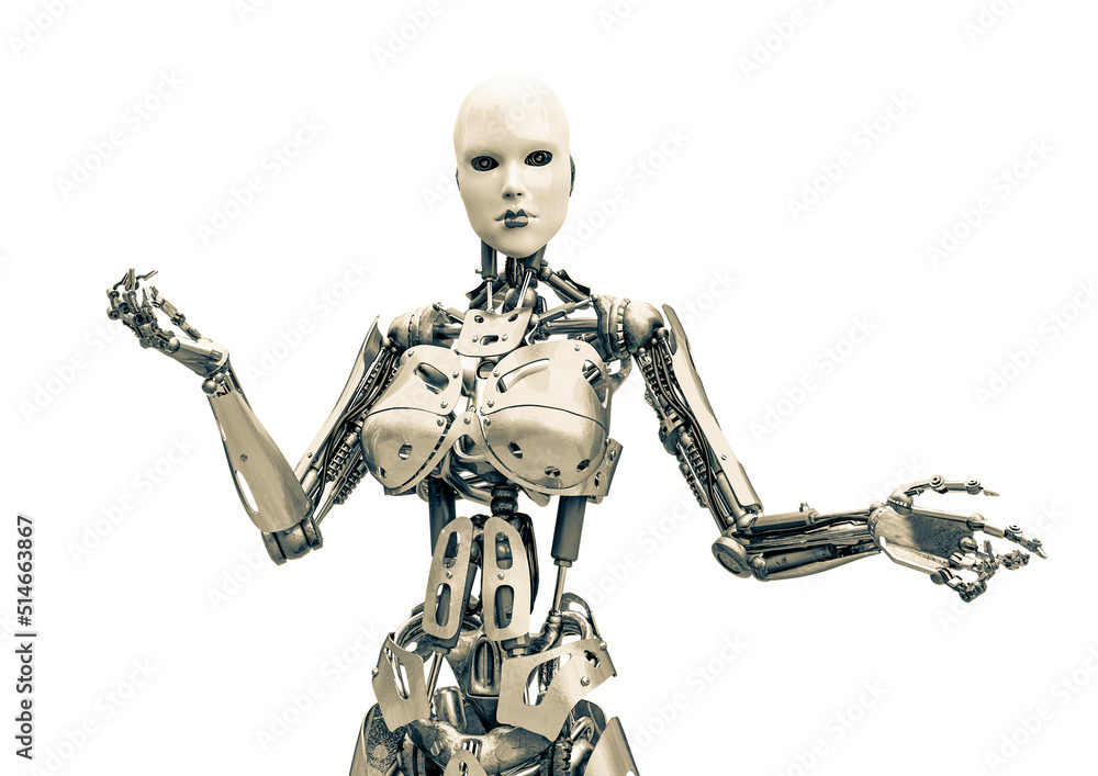 cyborg girl with open arms cyborg girl with open arms