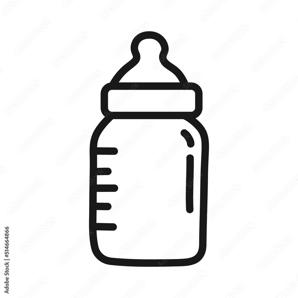 Milk bottle icon vector Milk bottle icon vector