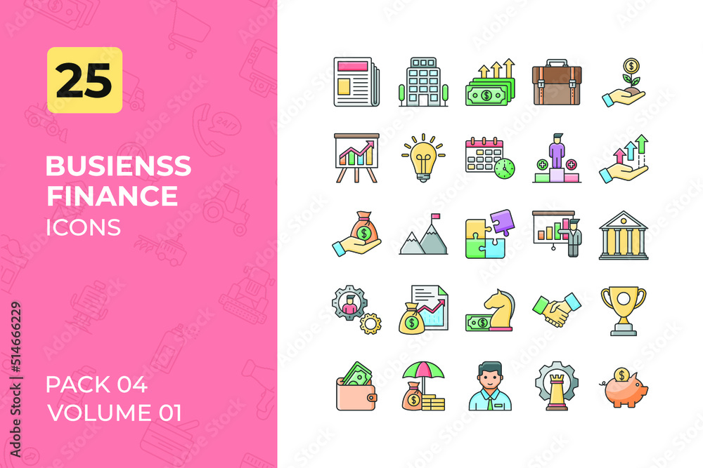 Business and Finance icons Collection. Set contains such Icons as Business man, Stockmarket, finance, banking, and more.