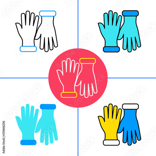 medical gloves on white background