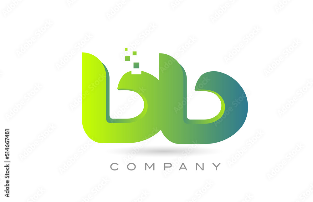 joined BB alphabet letter logo icon combination design with dots and green color. Creative template for company and business joined BB alphabet letter logo icon combination design with dots and green color. Creative template for company and business