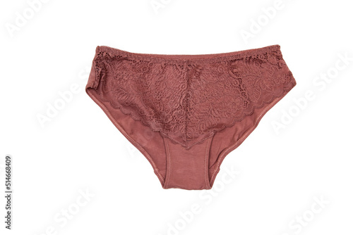 pink cotton pantie isolated on a white background