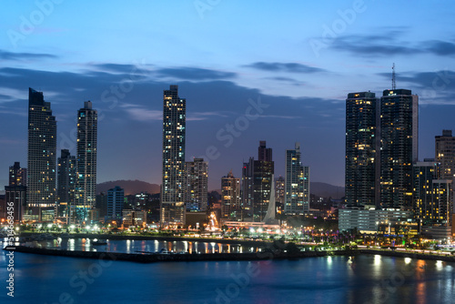 City skyline at twilight, Panama city, Panama, Central America © Amaiquez