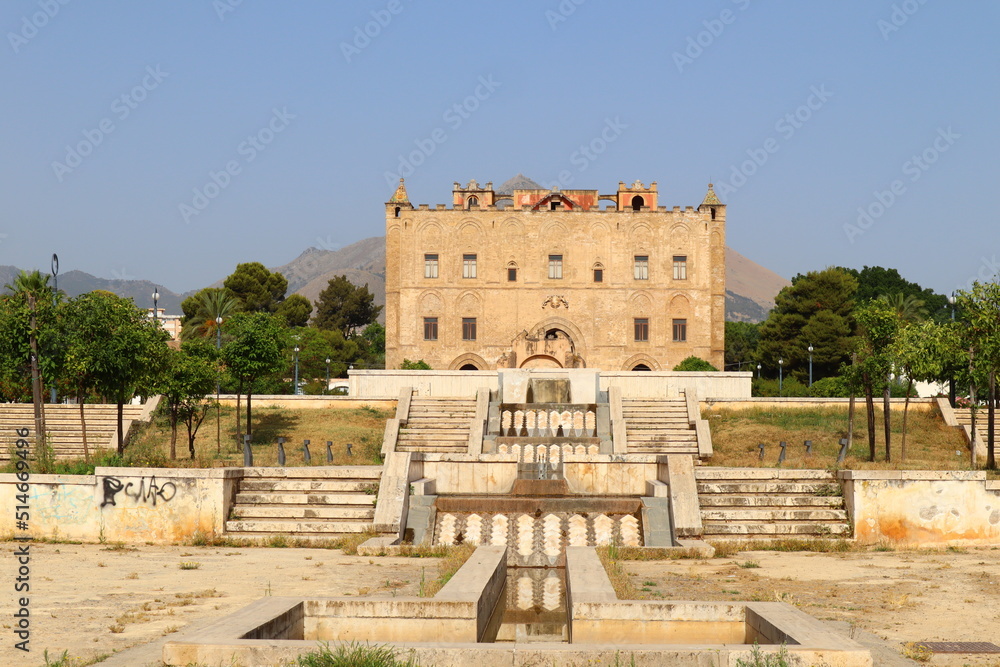 Palermo, Sicily (Italy): Palace of the Zisa, Arab-Norman Architecture Castle. UNESCO World Heritage Site