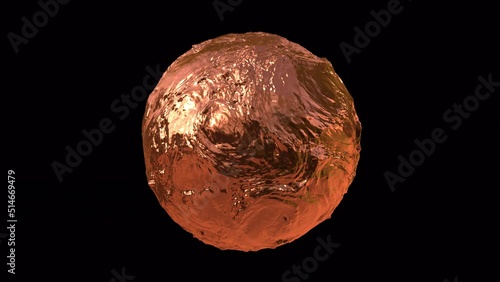 Melting Copper Metal Liquid Ball photo