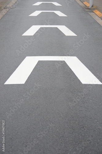 arrow sign on the road