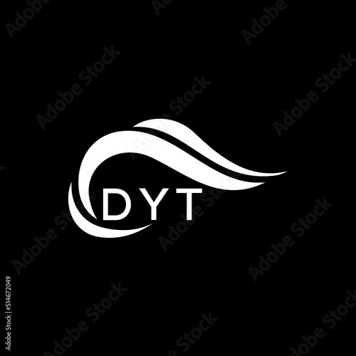 DYT letter logo. DYT best black ground vector image. DYT letter logo design for entrepreneur and business.
 photo