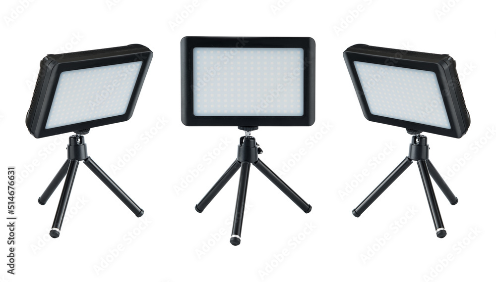 lantern searchlight for video filming, on a white background, collage lantern searchlight for video filming, on a white background, collage