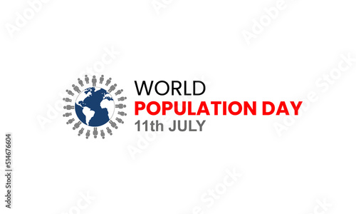 World population day 11 July, Poster, Vector illustration