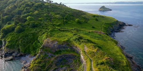 A top view of an island