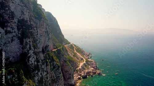 An aerian view of a cliff