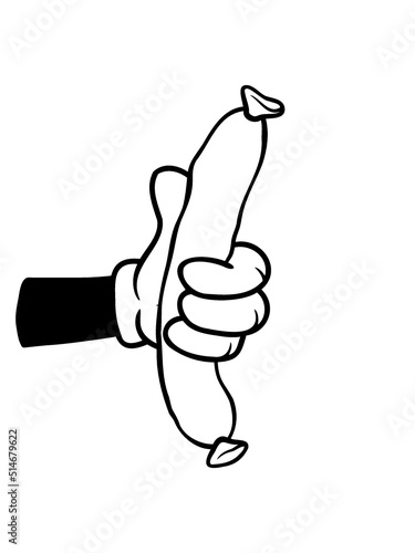 Wurst Comic Hand BBQ 