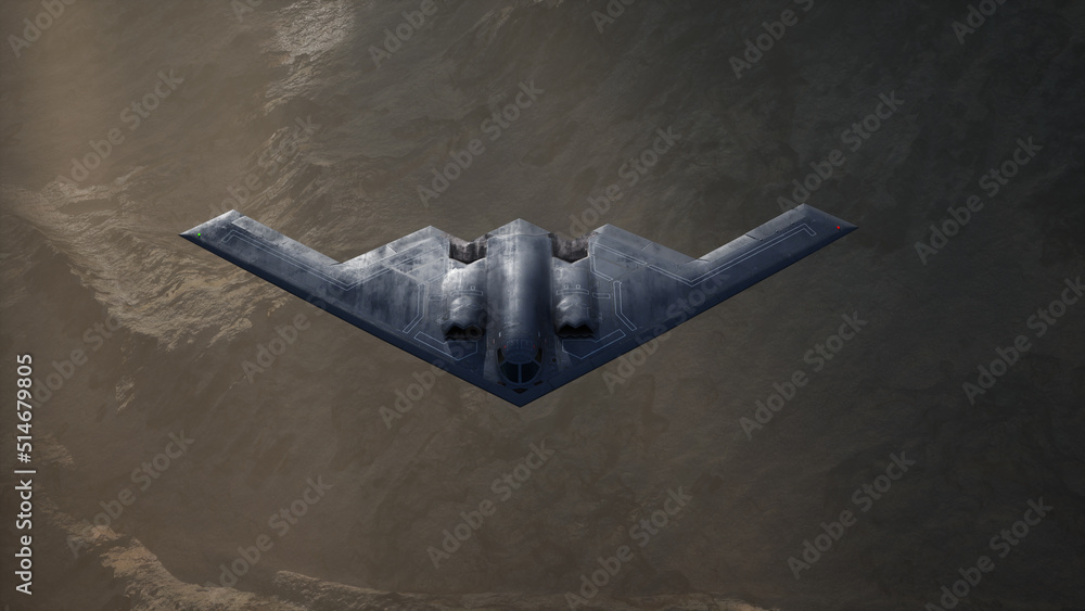 Naklejka Stealth bomber b2 Spirit in the air of Nevada