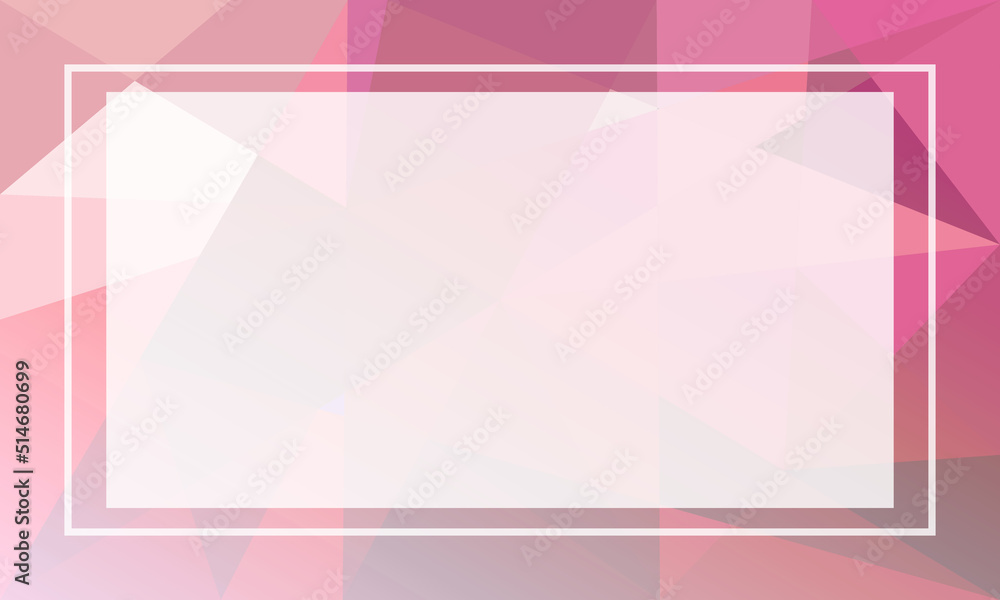 Fototapeta premium Polygonal monochrome abstract border with sweet triangles frame space .